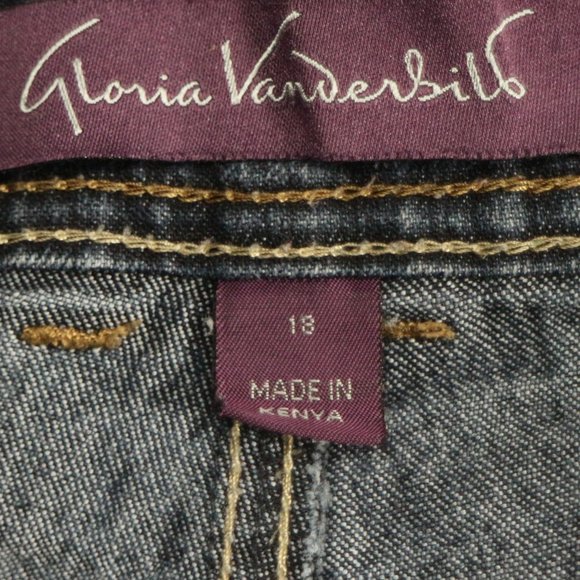GLORIA VANDERBILT Dark Wash Jeans Sz 18 US Wmn - Picture 5 of 11